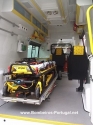 Vista interior da nova ambulância de Socorro.